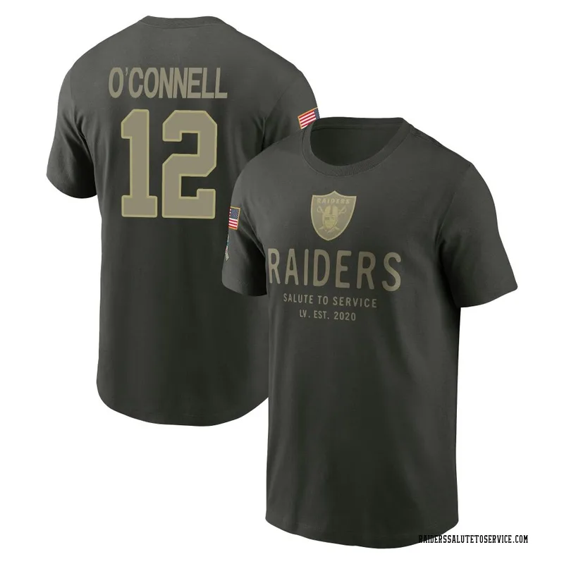 Men's Aidan O'Connell Las Vegas Raiders Green Forest/ 2025 Salute to Service Sideline Primary Edge T-Shirt