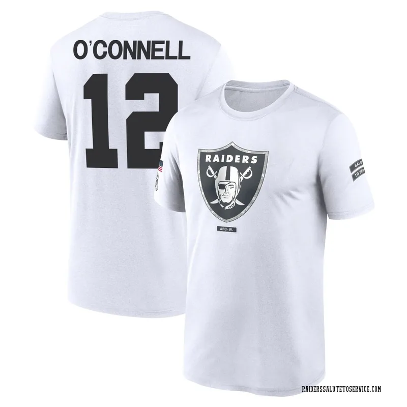Men's Aidan O'Connell Las Vegas Raiders Legend White 2024 Salute to Service Performance T-Shirt
