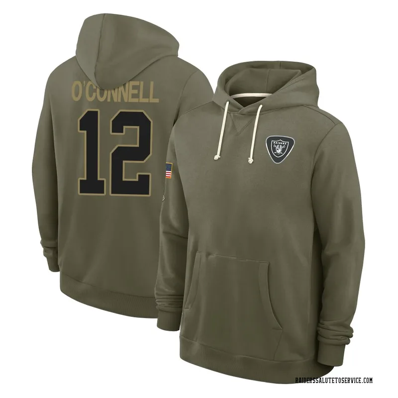 Men's Aidan O'Connell Las Vegas Raiders Olive 2025 Salute to Service Hoodie