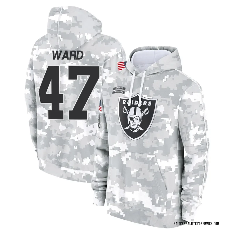 Men's Alex Ward Las Vegas Raiders Camo Arctic 2024 Salute to Service Club Fleece Pullover Hoodie