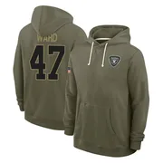 Men's Alex Ward Las Vegas Raiders Olive 2025 Salute to Service Hoodie