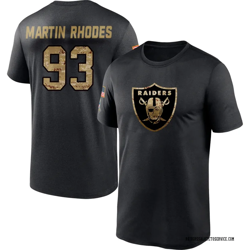 Men's Brodric Martin-Rhodes Las Vegas Raiders Black 2020 Salute To Service Performance T-Shirt