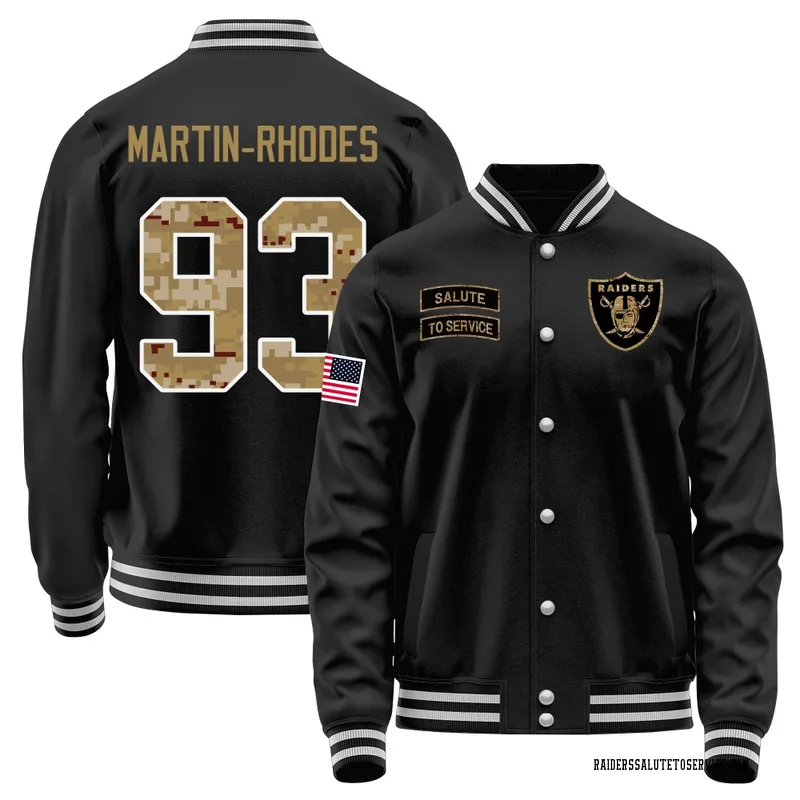 Men's Brodric Martin-Rhodes Las Vegas Raiders Black Salute to Service Sideline Performance Jacket