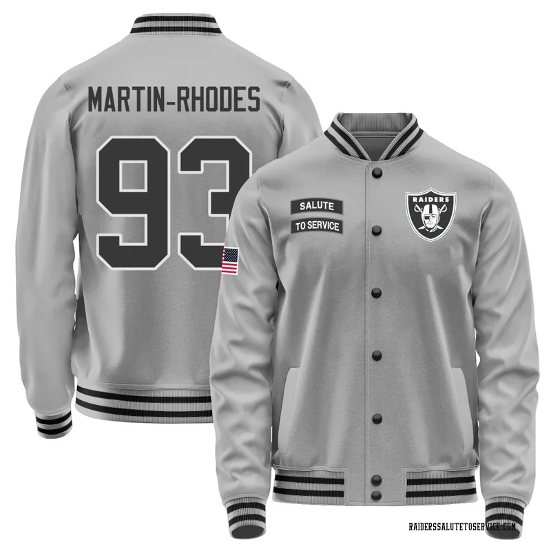 Men's Brodric Martin-Rhodes Las Vegas Raiders Gray Salute to Service Performance Jacket