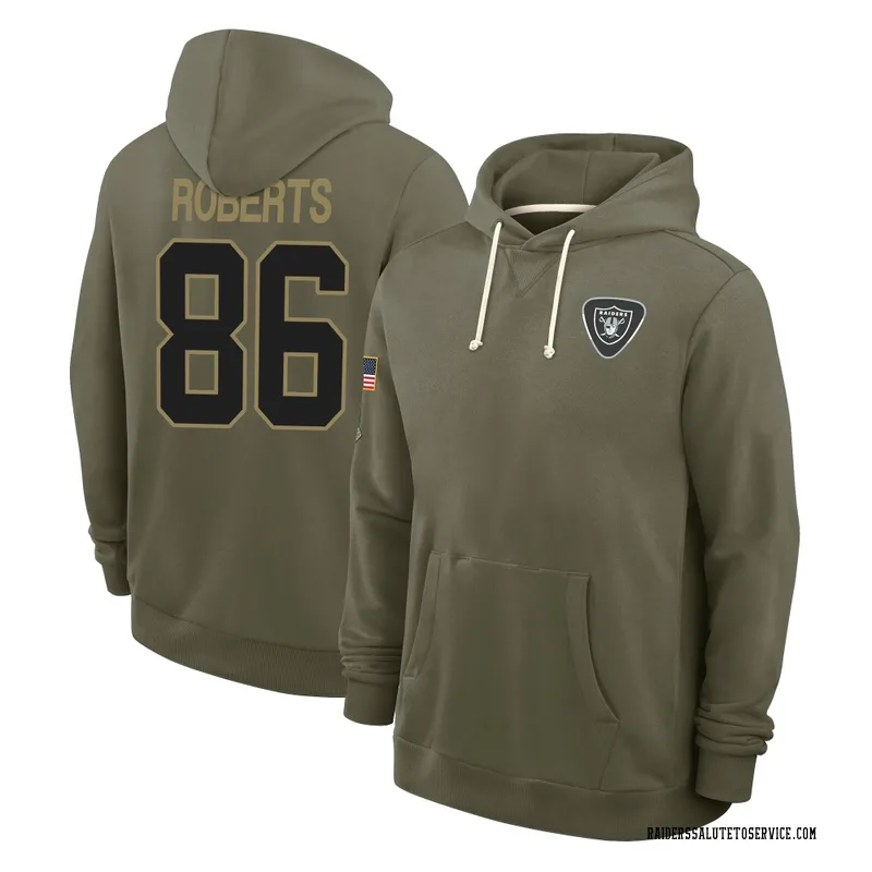 Men's Chase Roberts Las Vegas Raiders Olive 2025 Salute to Service Hoodie