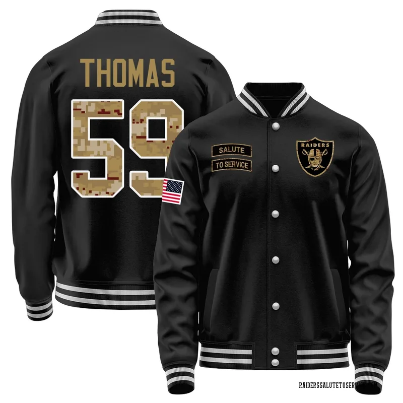 Men's Chris Thomas Las Vegas Raiders Black Salute to Service Sideline Performance Jacket