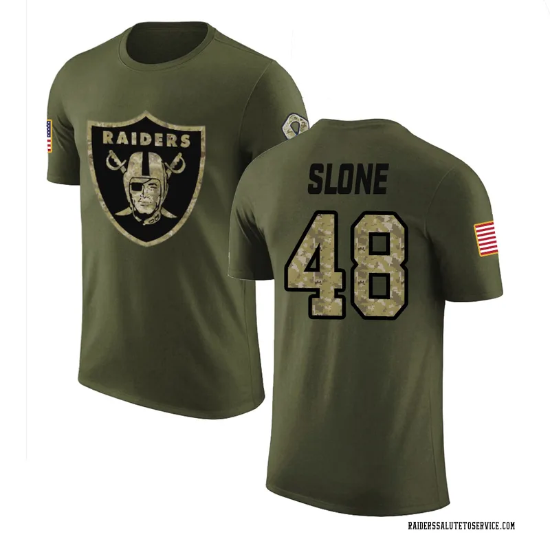 Men's Cian Slone Las Vegas Raiders Legend Olive Salute to Service T-Shirt