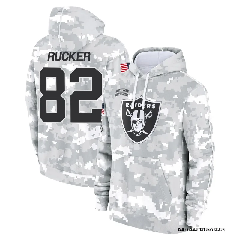 Men's Corey Rucker Las Vegas Raiders Camo Arctic 2024 Salute to Service Club Fleece Pullover Hoodie