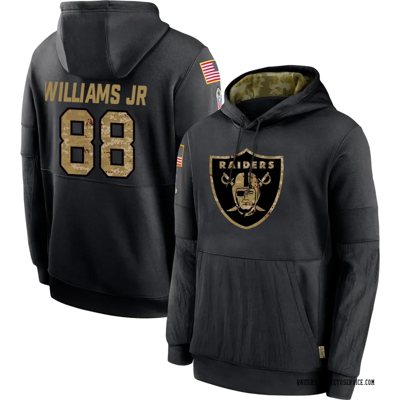 Men's E.J. Williams Jr. Las Vegas Raiders Black 2020 Salute to Service Sideline Performance Pullover Hoodie