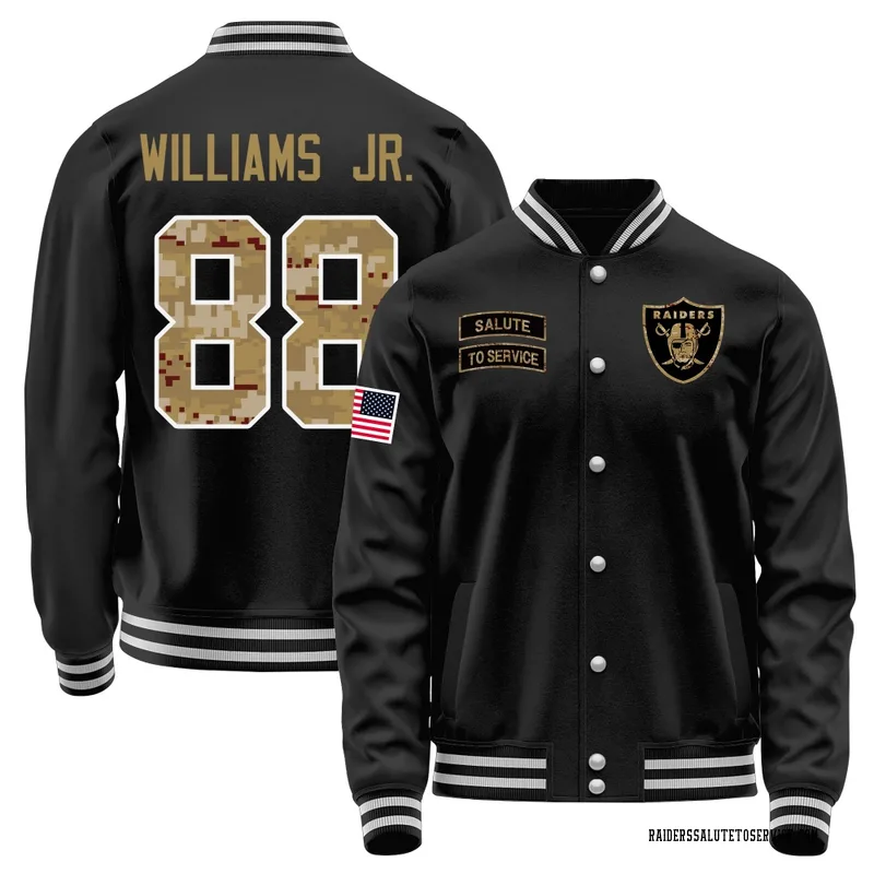 Men's E.J. Williams Jr. Las Vegas Raiders Black Salute to Service Sideline Performance Jacket
