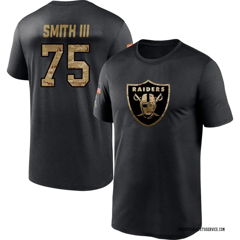 Men's Gary Smith III Las Vegas Raiders Black 2020 Salute To Service Performance T-Shirt