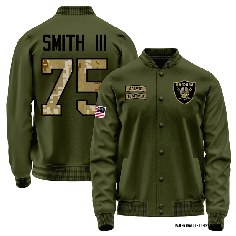 Men's Gary Smith III Las Vegas Raiders Olive Salute to Service Sideline Performance Jacket