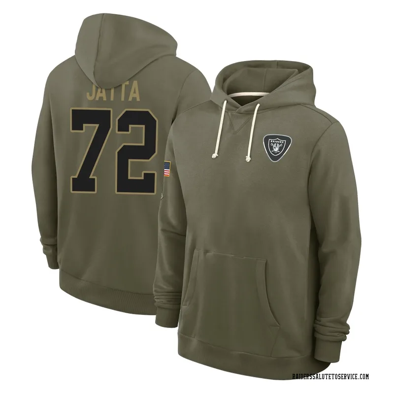 Men's Isaiah Jatta Las Vegas Raiders Olive 2025 Salute to Service Hoodie