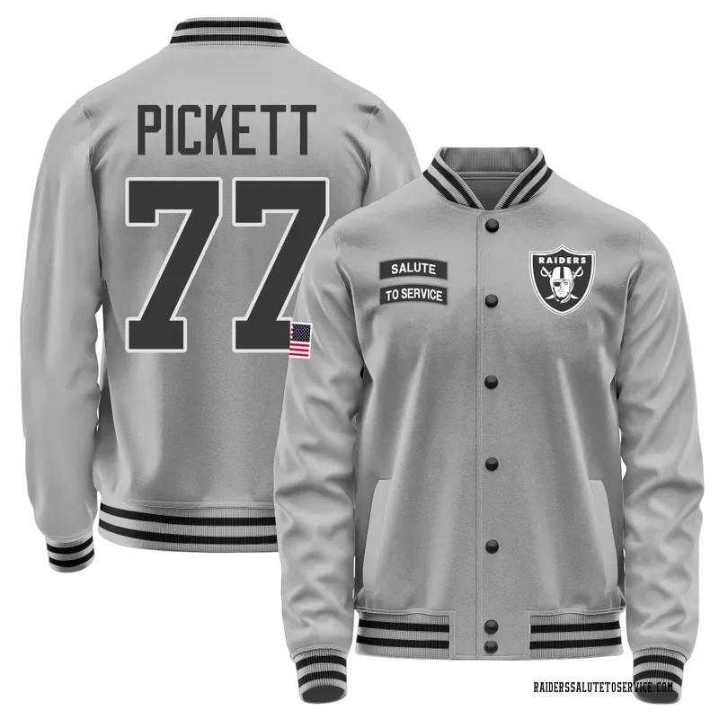 Men's Justin Pickett Las Vegas Raiders Gray Salute to Service Performance Jacket