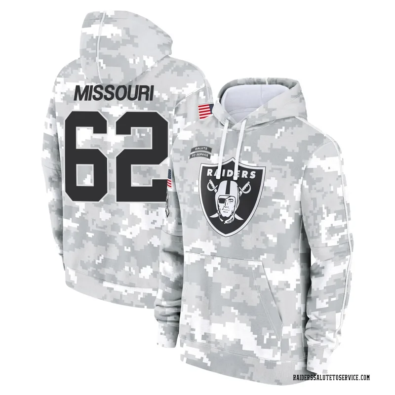 Men's Kamar Missouri Las Vegas Raiders Camo Arctic 2024 Salute to Service Club Fleece Pullover Hoodie