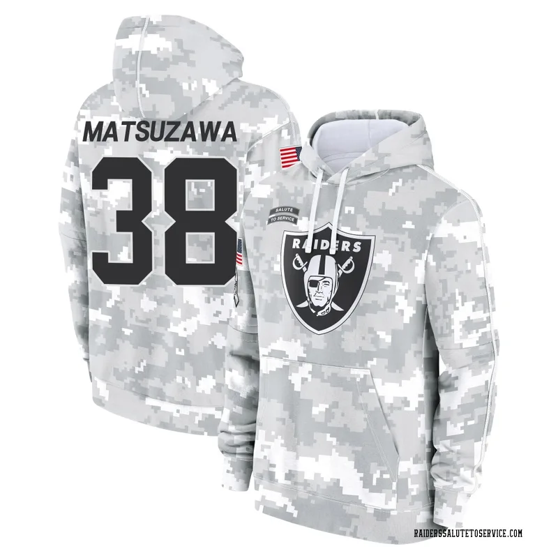 Men's Kansei Matsuzawa Las Vegas Raiders Camo Arctic 2024 Salute to Service Club Fleece Pullover Hoodie