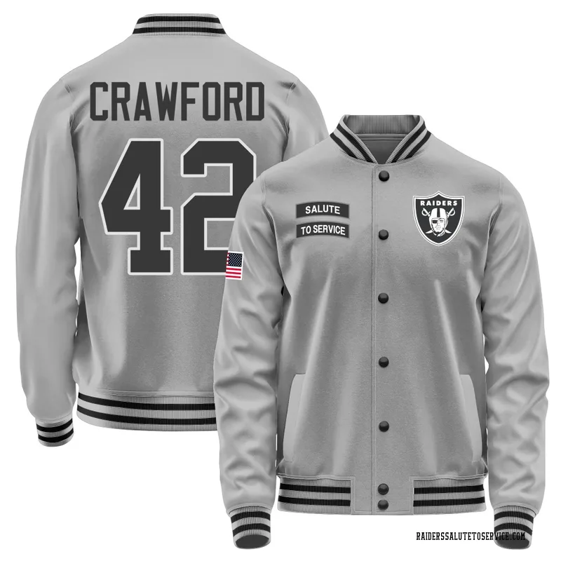 Men's Keyron Crawford Las Vegas Raiders Gray Salute to Service Performance Jacket