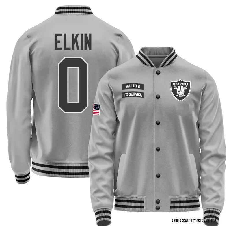 Men's Luke Elkin Las Vegas Raiders Gray Salute to Service Performance Jacket