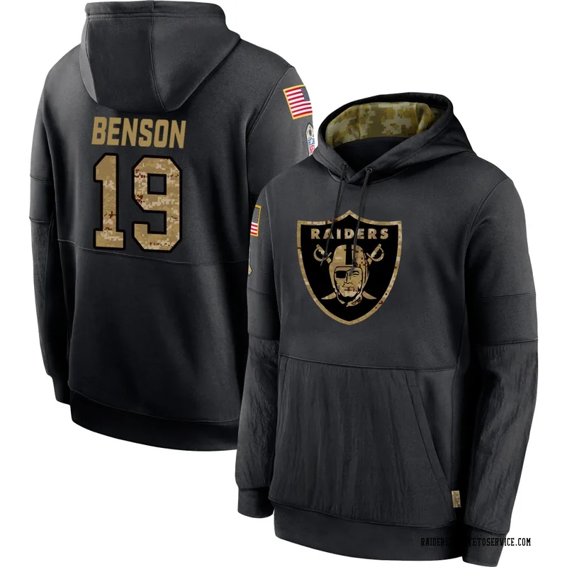 Men's Malik Benson Las Vegas Raiders Black 2020 Salute to Service Sideline Performance Pullover Hoodie