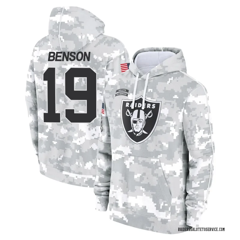 Men's Malik Benson Las Vegas Raiders Camo Arctic 2024 Salute to Service Club Fleece Pullover Hoodie