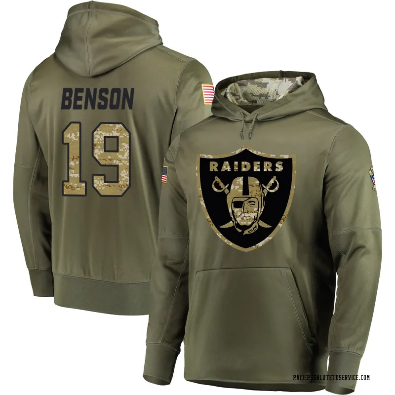 Men's Malik Benson Las Vegas Raiders Olive Salute to Service Pullover Hoodie
