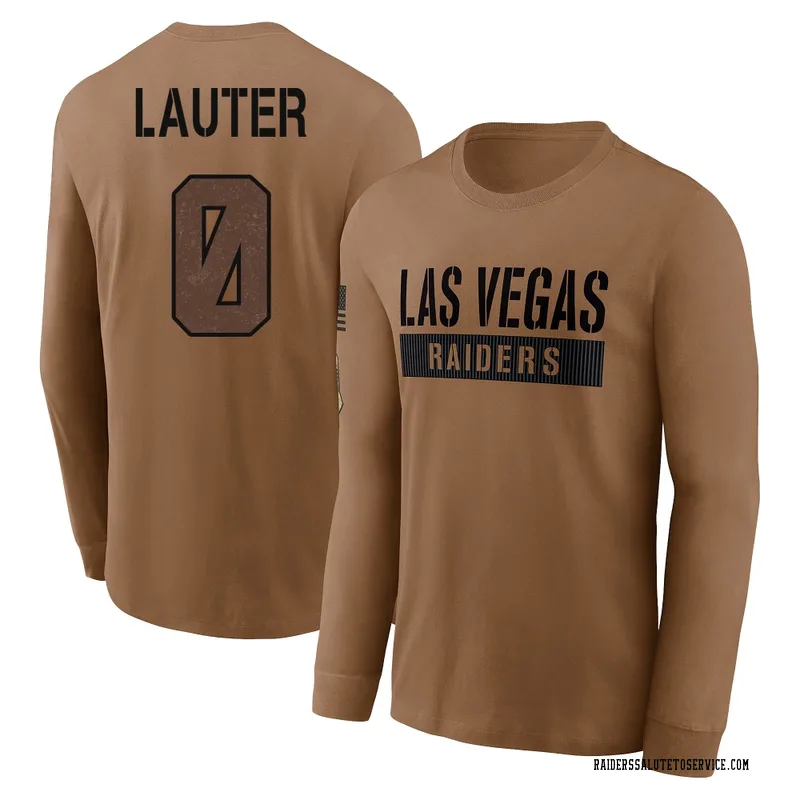 Men's Matt Lauter Las Vegas Raiders Brown 2023 Salute To Service Long Sleeve T-Shirt