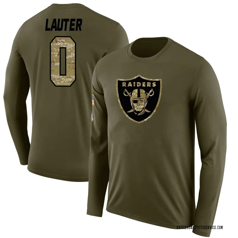 Men's Matt Lauter Las Vegas Raiders Legend Olive Salute to Service Sideline Long Sleeve T-Shirt