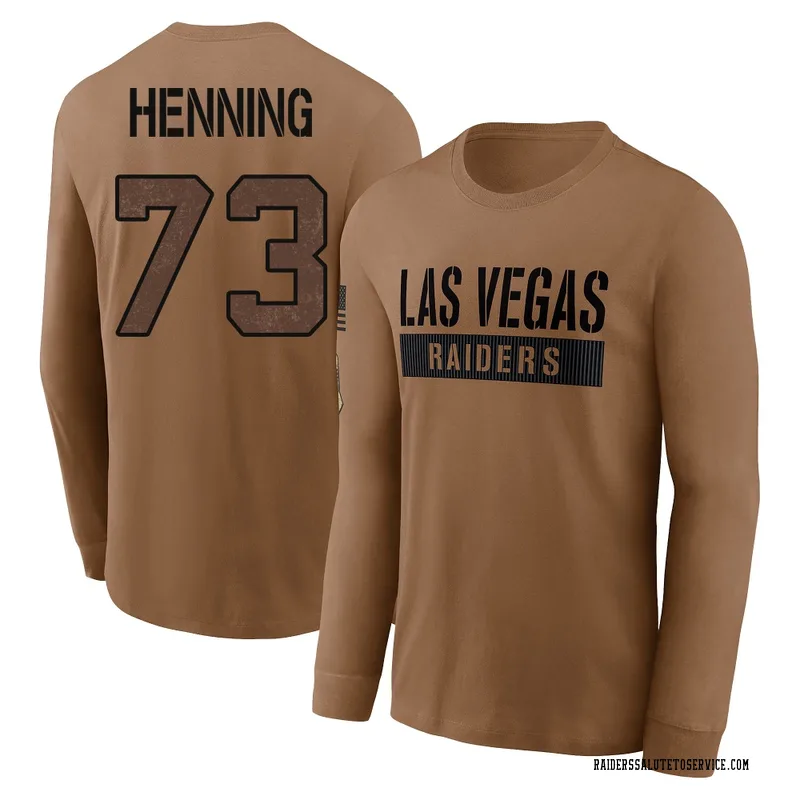 Men's Niklas Henning Las Vegas Raiders Brown 2023 Salute To Service Long Sleeve T-Shirt