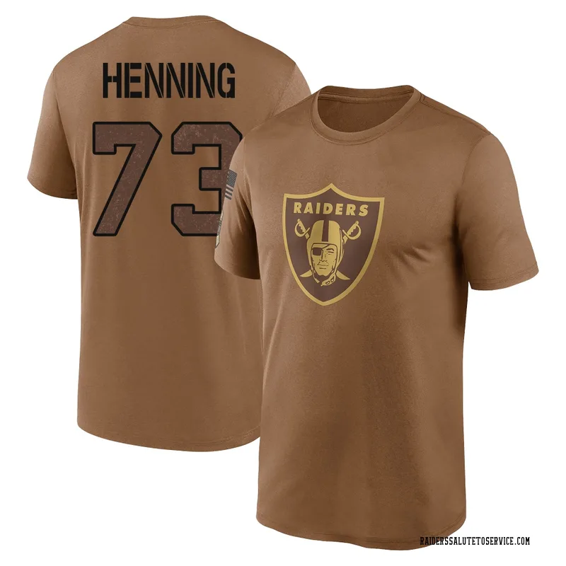 Men's Niklas Henning Las Vegas Raiders Legend Brown 2023 Salute To Service Performance T-Shirt