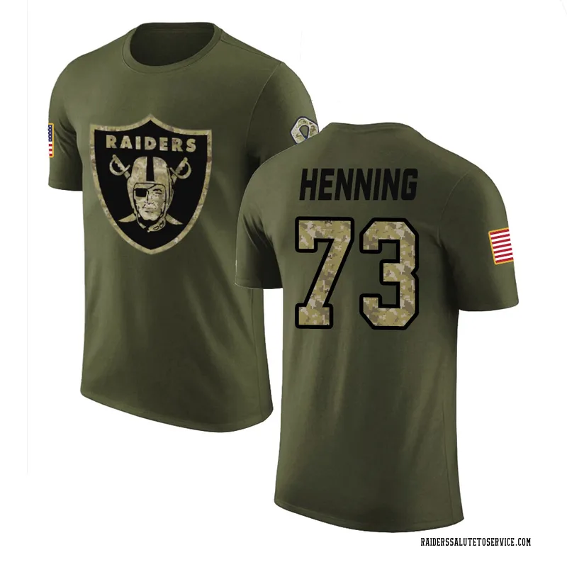Men's Niklas Henning Las Vegas Raiders Legend Olive Salute to Service T-Shirt