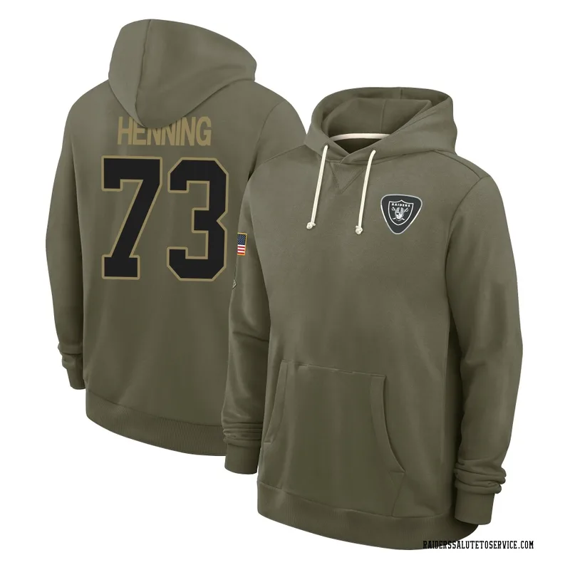 Men's Niklas Henning Las Vegas Raiders Olive 2025 Salute to Service Hoodie