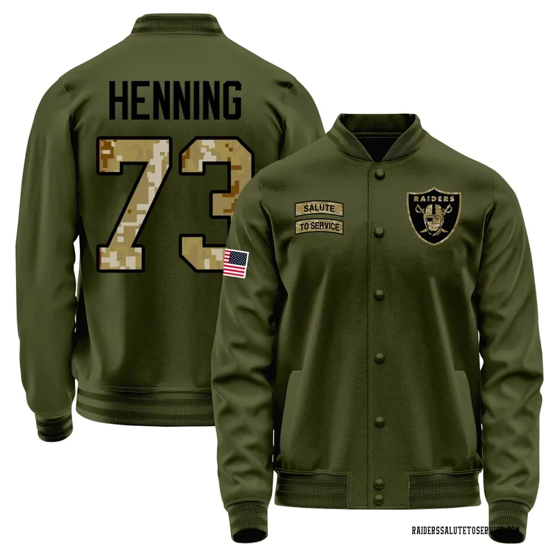 Men's Niklas Henning Las Vegas Raiders Olive Salute to Service Sideline Performance Jacket
