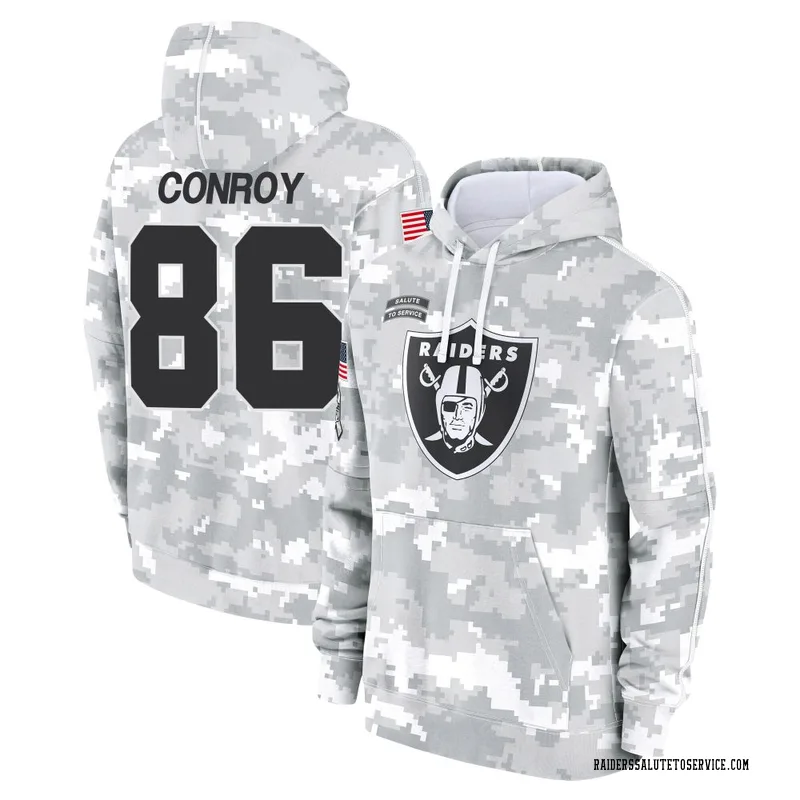 Men's Pat Conroy Las Vegas Raiders Camo Arctic 2024 Salute to Service Club Fleece Pullover Hoodie