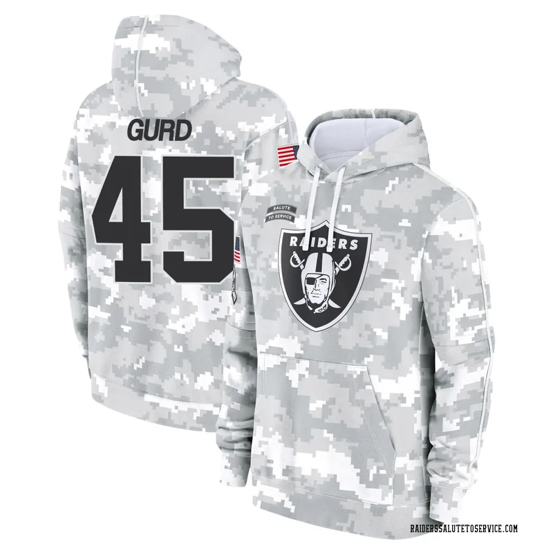 Men's Patrick Gurd Las Vegas Raiders Camo Arctic 2024 Salute to Service Club Fleece Pullover Hoodie