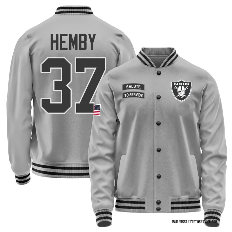 Men's Roman Hemby Las Vegas Raiders Gray Salute to Service Performance Jacket
