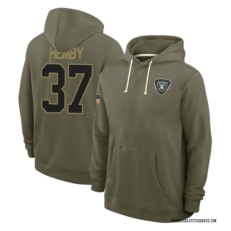 Men's Roman Hemby Las Vegas Raiders Olive 2025 Salute to Service Hoodie