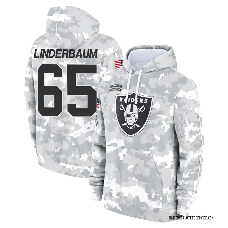Men's Tyler Linderbaum Las Vegas Raiders Camo Arctic 2024 Salute to Service Club Fleece Pullover Hoodie