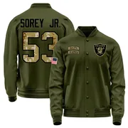 Men's Xavian Sorey Jr. Las Vegas Raiders Olive Salute to Service Sideline Performance Jacket
