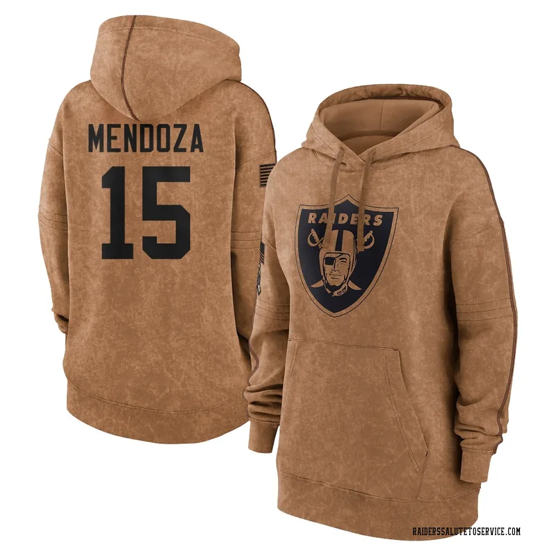 Women's Fernando Mendoza Las Vegas Raiders Brown 2023 Salute To Service Pullover Hoodie