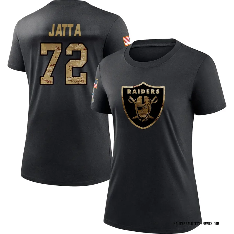 Women's Isaiah Jatta Las Vegas Raiders Black 2020 Salute To Service Performance T-Shirt