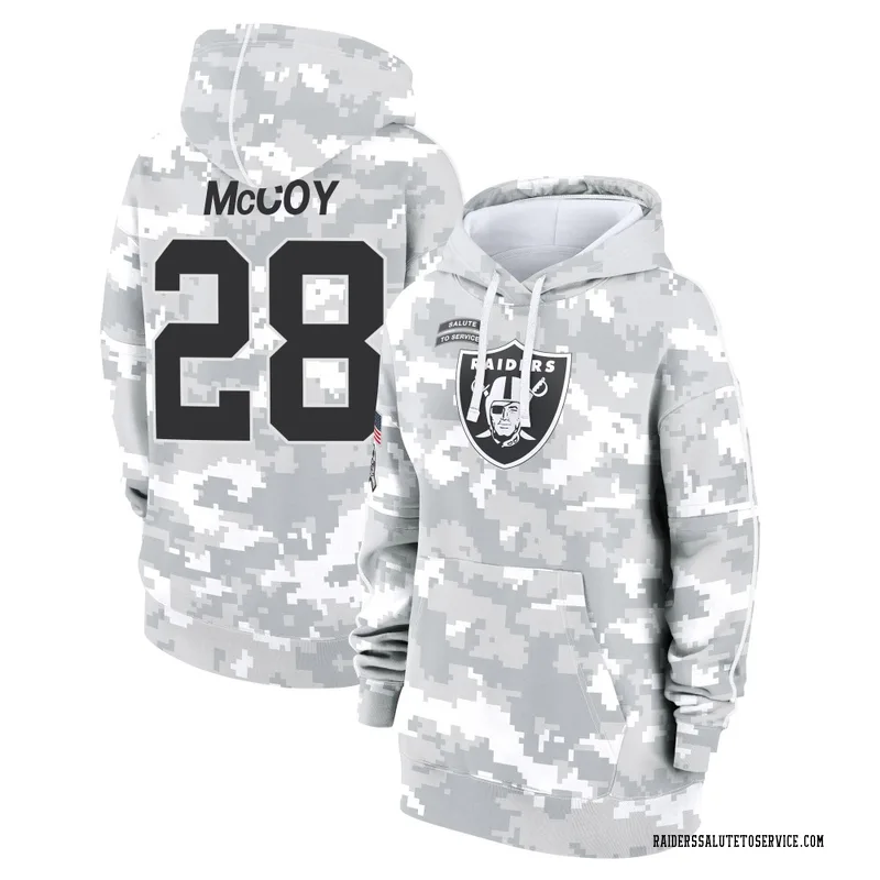 Women's Jermod McCoy Las Vegas Raiders Camo Arctic 2024 Salute to Service Club Fleece Pullover Hoodie