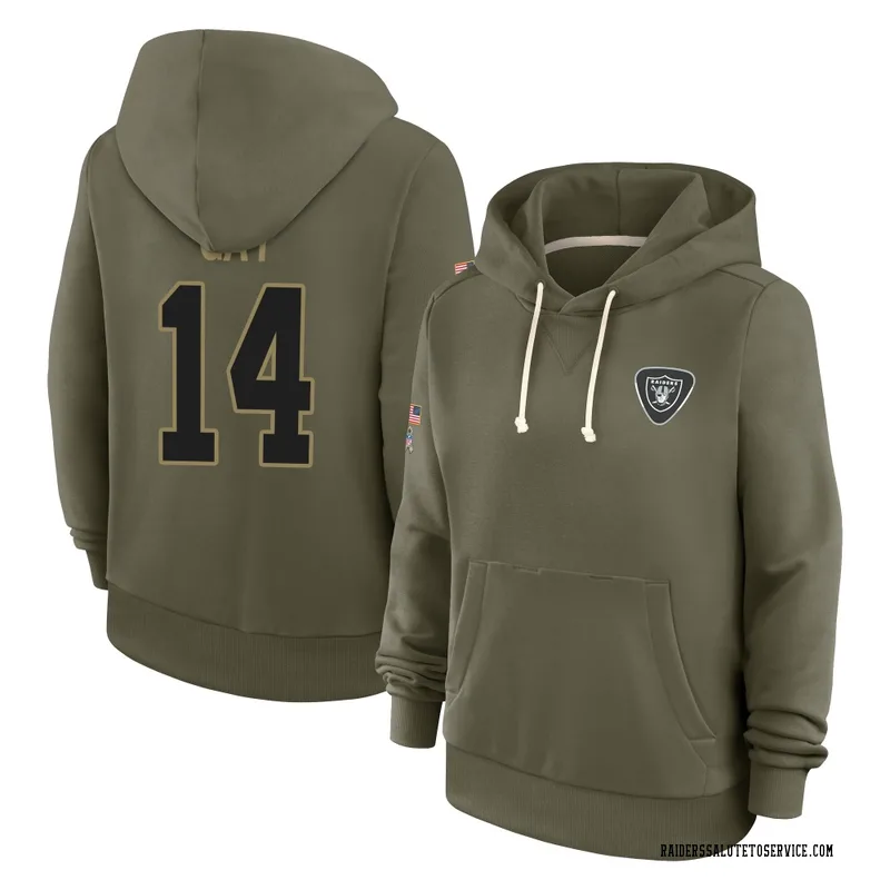 Women's Matt Gay Las Vegas Raiders Olive 2025 Salute to Service Hoodie