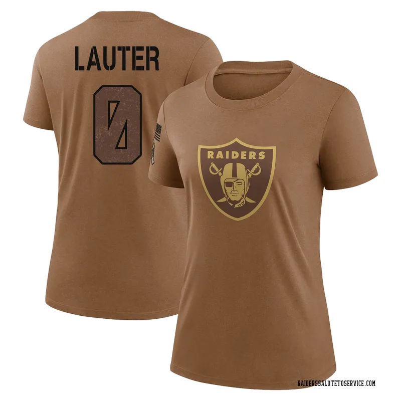 Women's Matt Lauter Las Vegas Raiders Legend Brown 2023 Salute To Service Performance T-Shirt