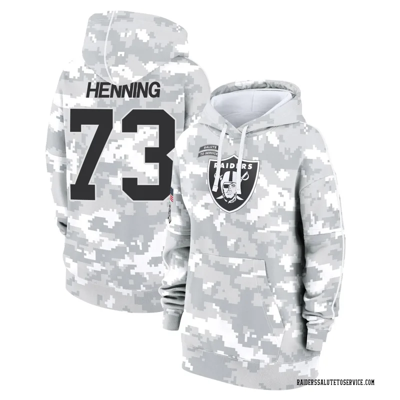 Women's Niklas Henning Las Vegas Raiders Camo Arctic 2024 Salute to Service Club Fleece Pullover Hoodie