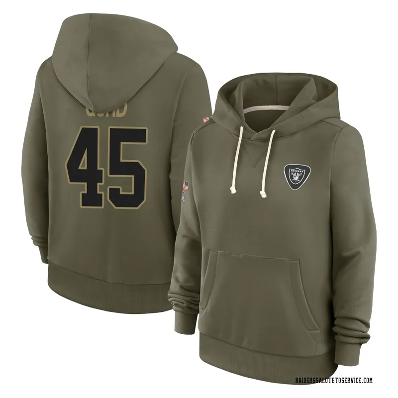 Women's Patrick Gurd Las Vegas Raiders Olive 2025 Salute to Service Hoodie