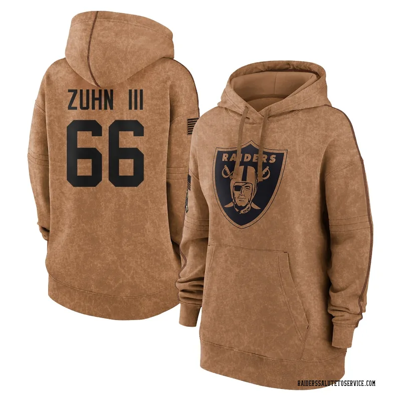 Women's Trey Zuhn III Las Vegas Raiders Brown 2023 Salute To Service Pullover Hoodie