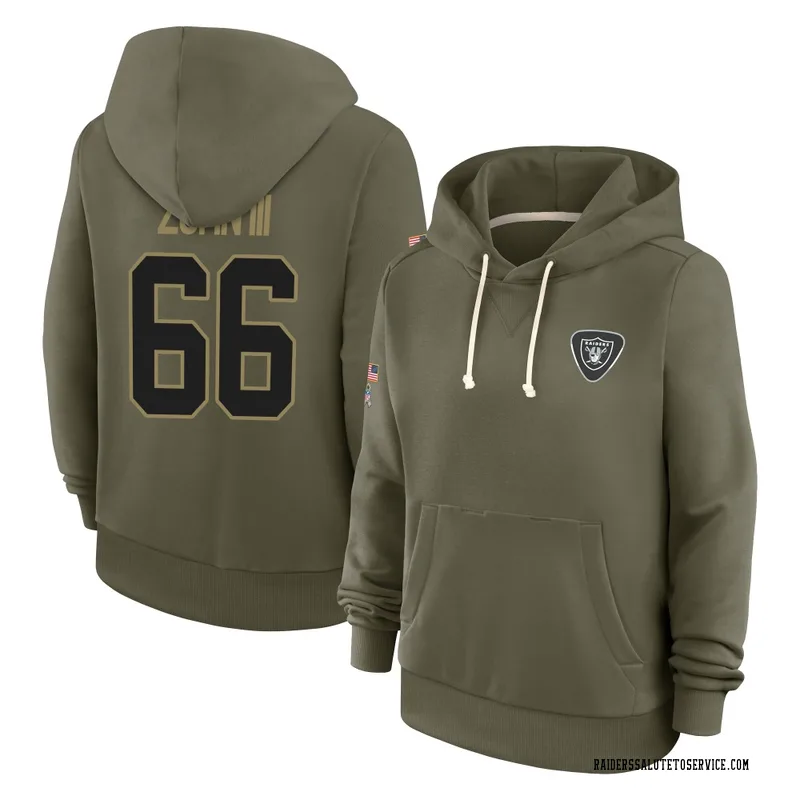 Women's Trey Zuhn III Las Vegas Raiders Olive 2025 Salute to Service Hoodie