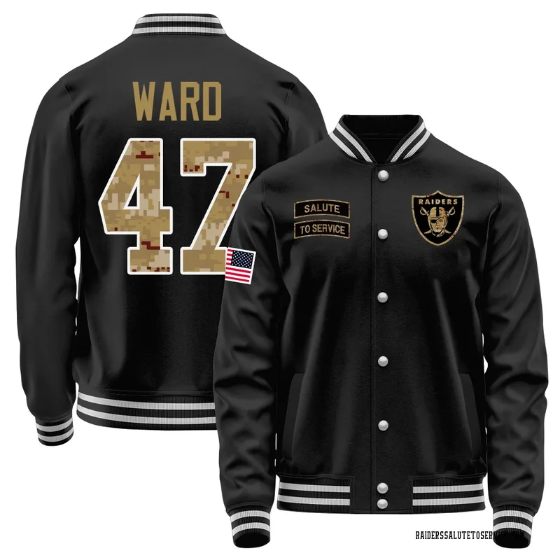 Youth Alex Ward Las Vegas Raiders Black Salute to Service Sideline Performance Jacket