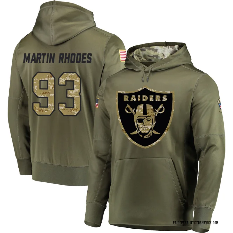 Youth Brodric Martin-Rhodes Las Vegas Raiders Olive Salute to Service Pullover Hoodie