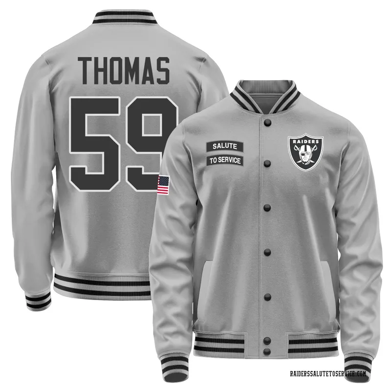 Youth Chris Thomas Las Vegas Raiders Gray Salute to Service Performance Jacket